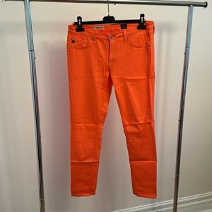 AG orange skinny jeans size 30